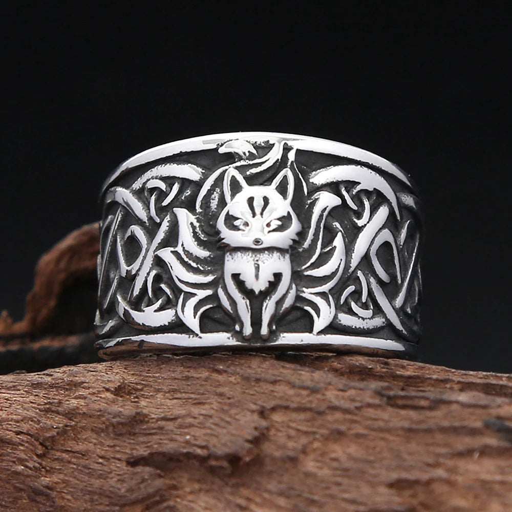 Nine Tailed Fox Ring — Stainless Steel