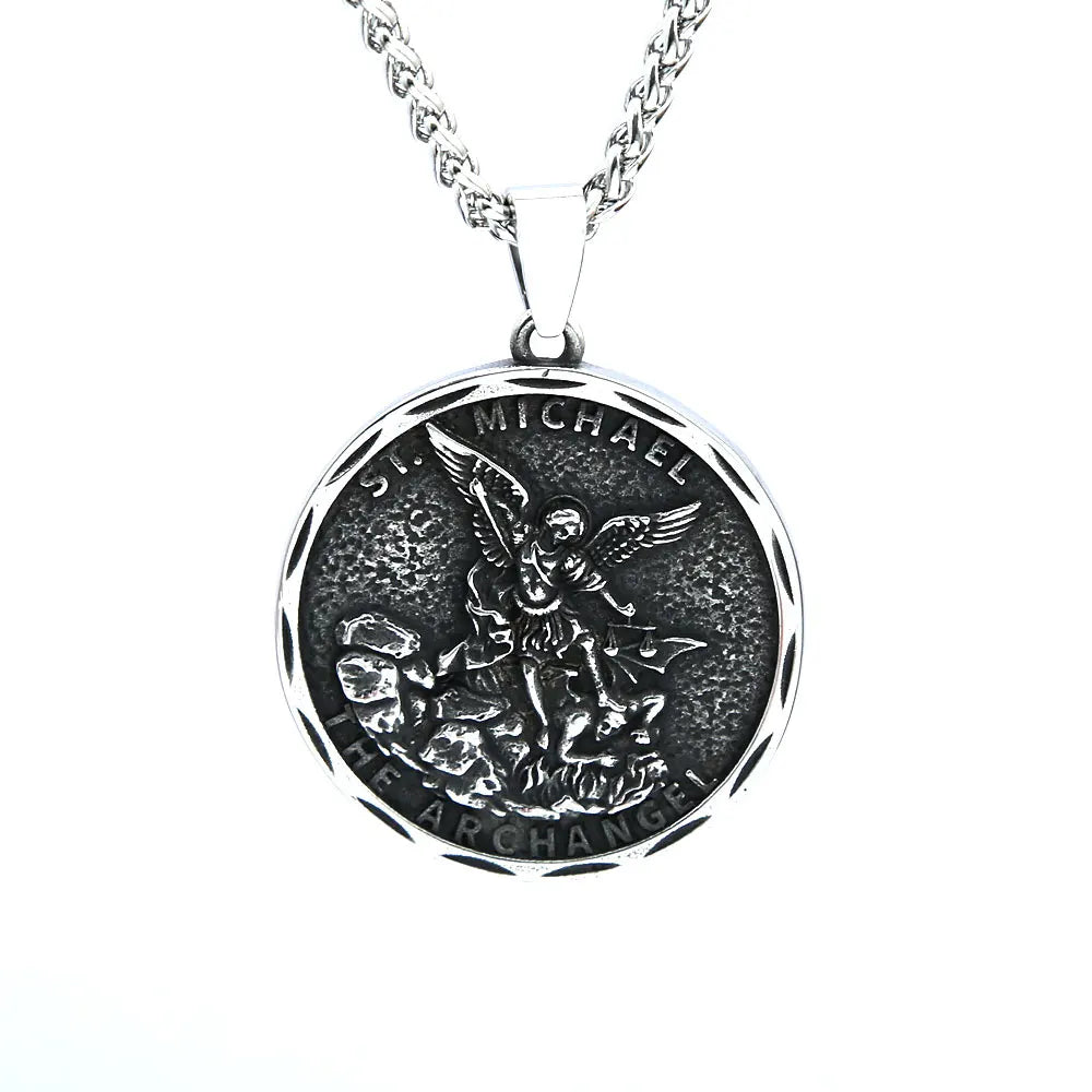 Archangel Michael Pendant — Stainless Steel