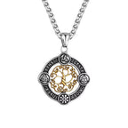 Odin Steel Pendant Vintage Viking Tree Life 316L
