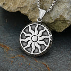 Sun God Pendant Necklace — Stainless Steel