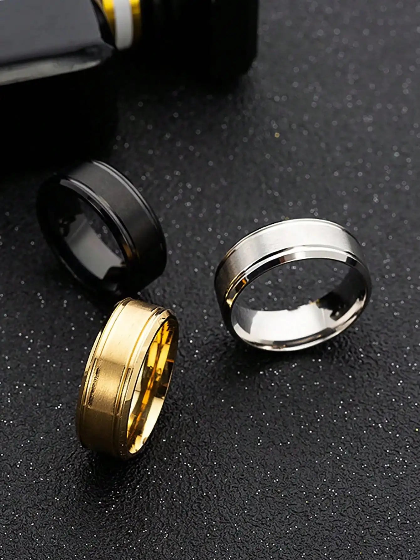 Minimalist Brushed Tungsten Stainless Steel Ring for Men and Women