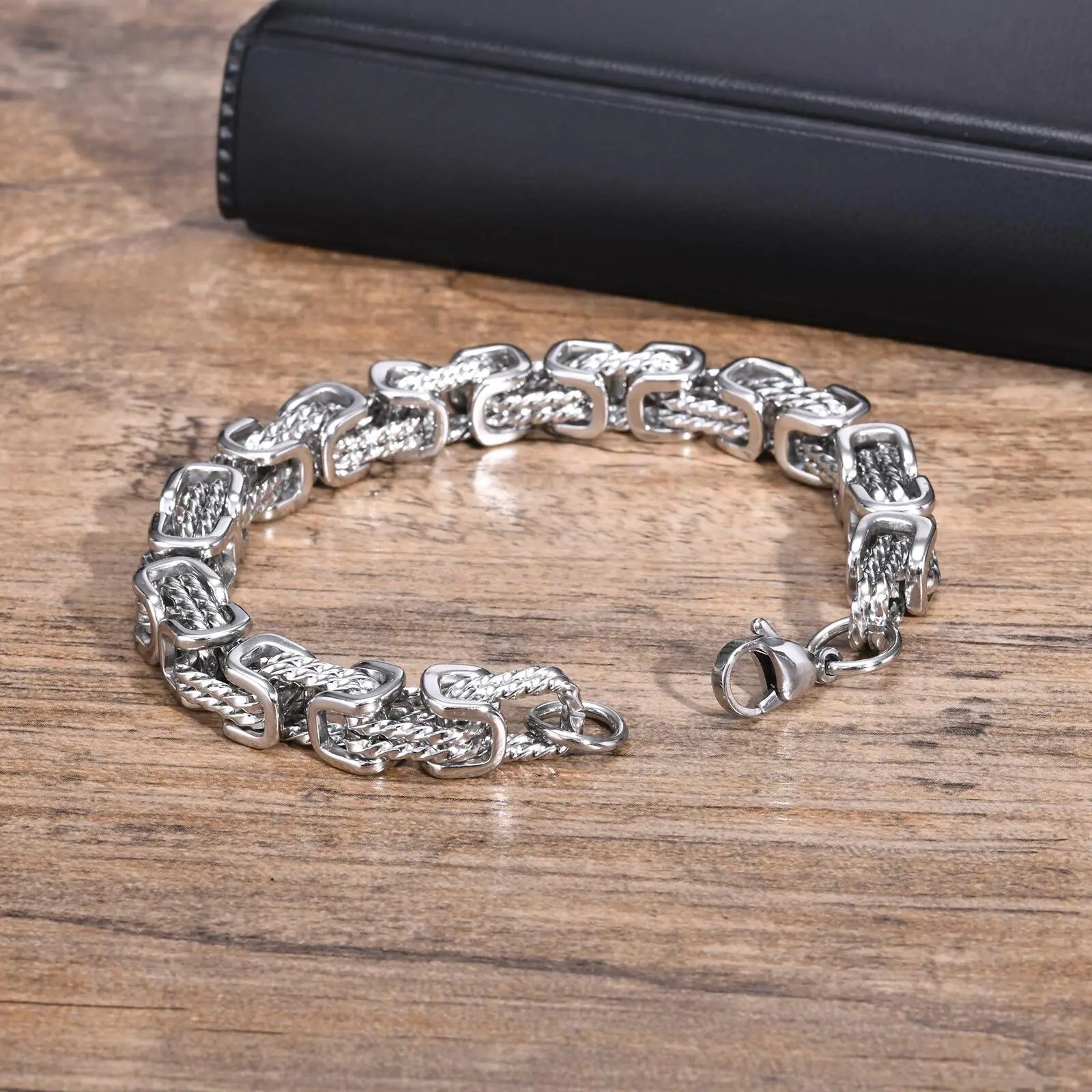 Byzantine Chunky Link Bracelet 8mm — Stainless Steel