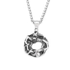 Gothic Cool Black Vikings Dragon Pendant Necklaces For Men Stainless Steel Nordic Animal Necklace Motorcycle Jewelry