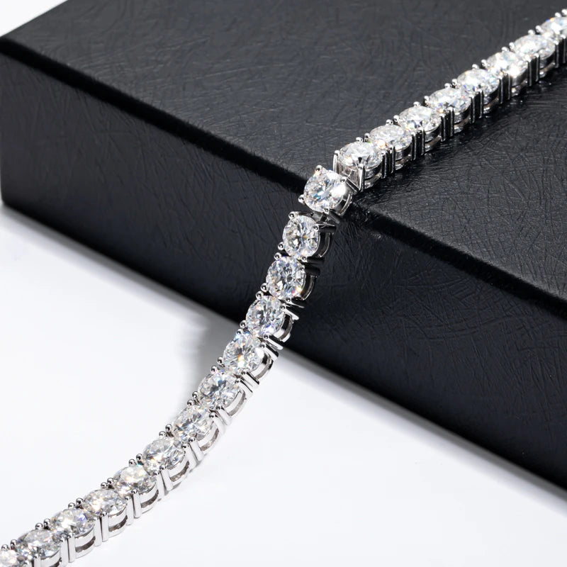 Iced Out Tennis Bracelet 6.5mm — 925 Silver