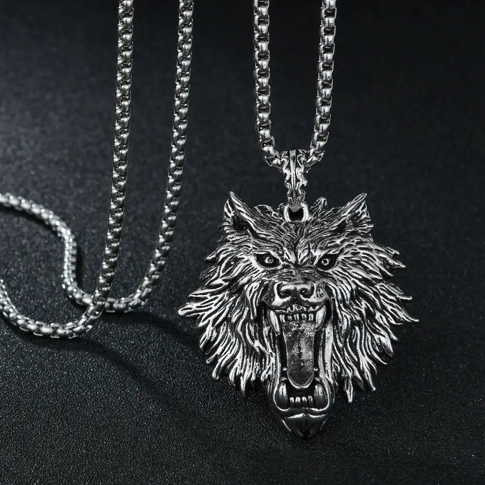 Punk Bull Buffalo Skull Pendant Necklace For Cool Men Women Stainless Steel Long Chain Necklace Party Gift Hip Hop Jewelry