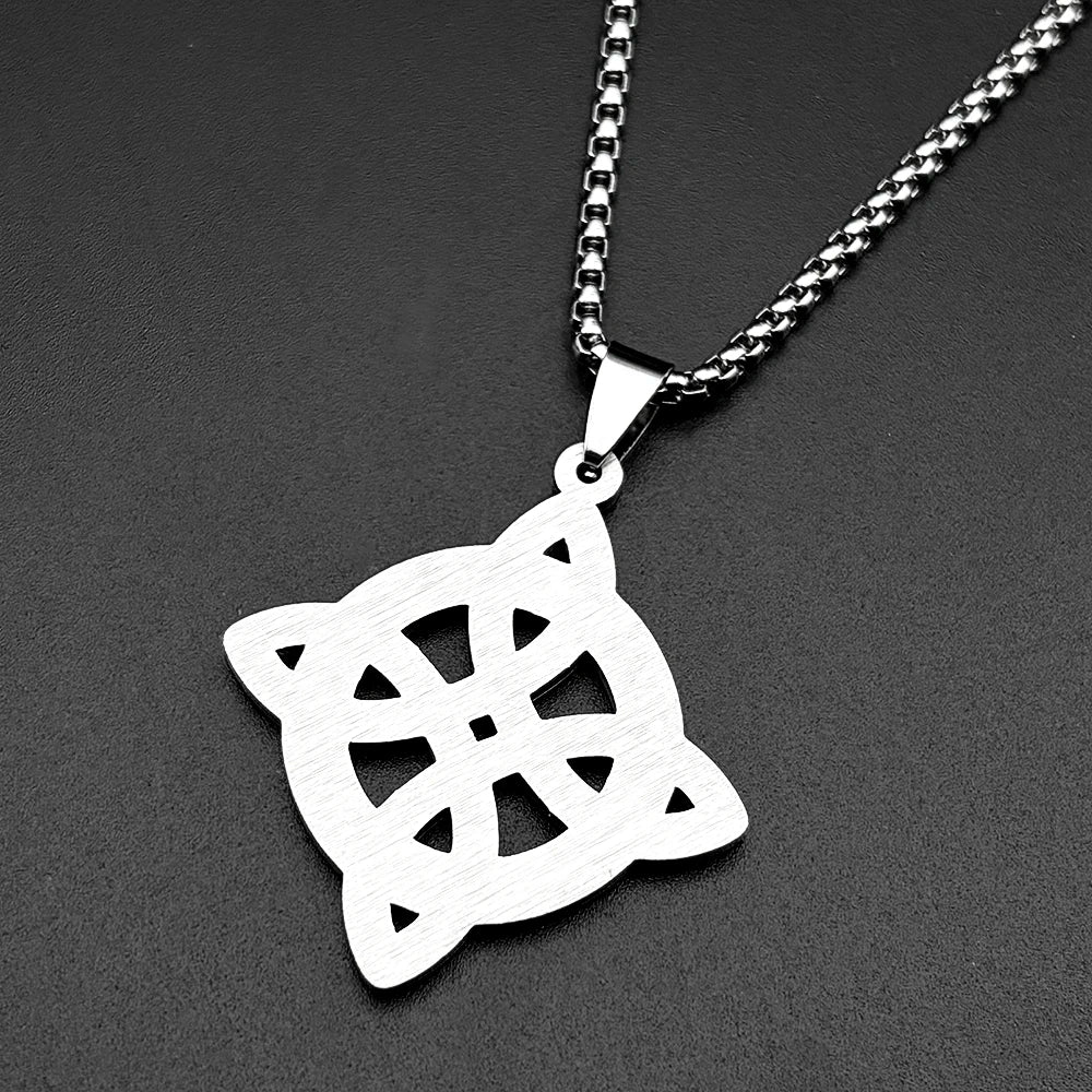 Slavic Witch Knot Pendant Necklace — Stainless Steel