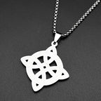 Slavic Witch Knot Pendant Necklace — Stainless Steel