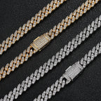 Iced Out Cuban Chain Necklace Stainless Steel 8MM