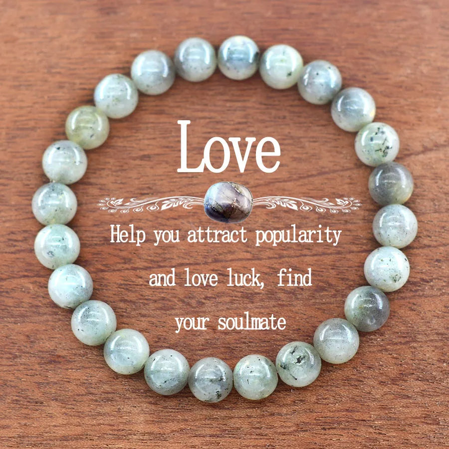 Multi-Color Bead Bracelet with Adjustable Length