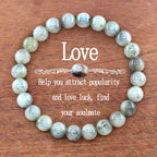 Multi-Color Bead Bracelet with Adjustable Length