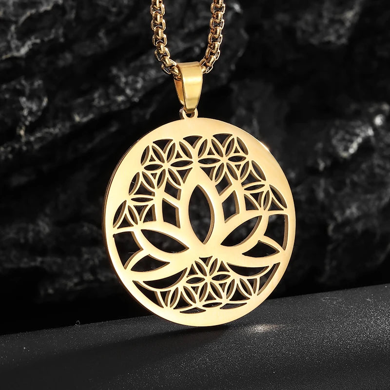 Sun Moon Star Trinity Pendant Necklace