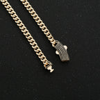 Classic Cuban Link Chain Necklace 10mm Wide — Black-Tone