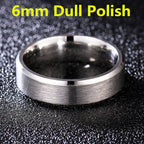 4-8mm Dull Polish Silver Color Titanium Ring For Men and Women Personalized Ring Customize Engraved
