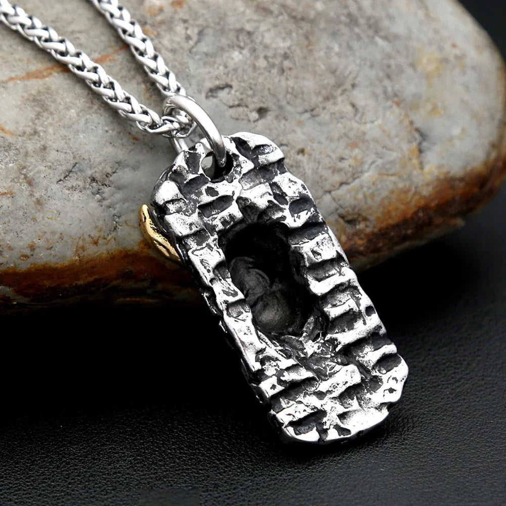 Skull Steel Pendant Vintage Evil 316L Skeleton