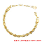 Twisted Snake Chain Bracelet — Gold or Silver, Stainless Steel