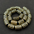 24pcs Metal Tubes Hair Braid Beard Dreadlock Beads Viking Rune Bead Spacer Knife Beads Rings Clips Styling Tools Pendant Braider