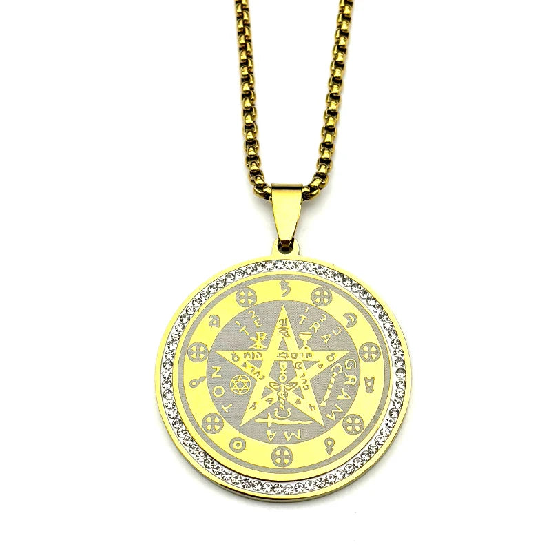 Star Pentagram Chain Necklace — Stainless Steel