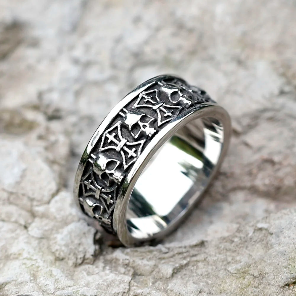 Ares Gods of War Skull Ring — Stainless Steel