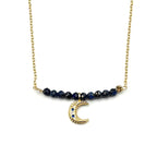 925 Silver Crescent Moon Pendant — Silver