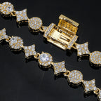 Tennis Bracelet Stainless Steel Round Cut Iced Out