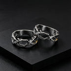 Twisted Thorn Branch Ring — 7mm Gothic, Stainless Steel