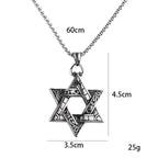 Stainless Steel Hexagram Star Pendant Necklace