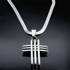 Cross Snake Steel Pendant Novelty Trinity Stereo