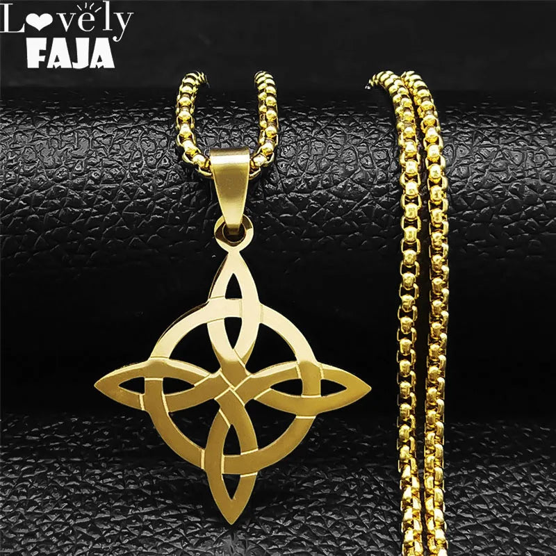 Knot Gold Chain Witchcraft Witch's Geometry Long