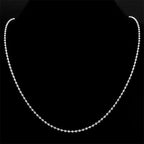 Length 60cm Ball Bead Chain Necklace for Women Men Stainless Steel Gold Sliver Black Color Fashion Jewelry Accessories