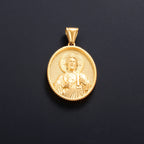 Jesus Cross Gold Pendant Necklace