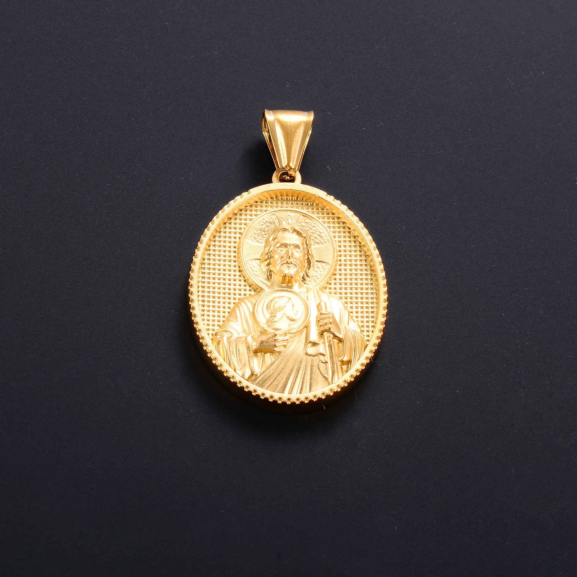 Jesus Cross Gold Pendant Necklace