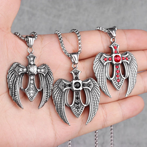 Cross Black Necklace