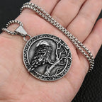 Viking Raven on Branch Tree of Life Necklace — Stainless Steel