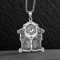 Eye of Horus Moon Goddess Bastet Stainless Steel Necklace for Men Women Mystical Ancient Egyptian Amulet Jewelry Gift