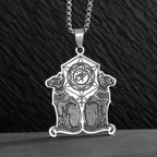 Eye of Horus Moon Goddess Bastet Stainless Steel Necklace for Men Women Mystical Ancient Egyptian Amulet Jewelry Gift