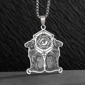 Eye Of Horus Bastet Stainless Steel Necklace Amulet Pendant