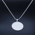 Lotus Mandala Pendant Necklace — Stainless