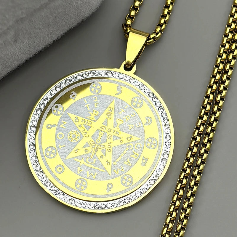 Star Pentagram Chain Necklace — Stainless Steel