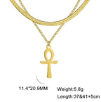 Egyptian Ankh Life Amulet Pendant Necklace — Stainless Steel