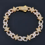 Star Iced Out Bracelet Stainless Steel