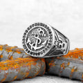 Viking Nordic Anchor Compass Ring Tree Of Life Rune As