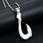 Norse Mythology Moana Fishing Hook Men's Pendant Necklace Retro Legendary Viking Designer Pendants Box Chain Jewelry Party Gift