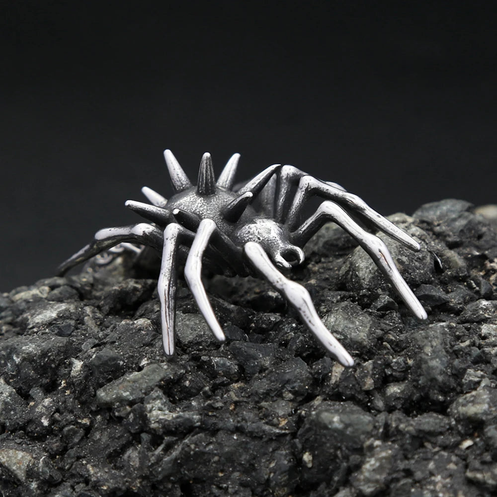 Gothic Spider Pendant Necklace — Stainless Steel