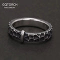 925 Sterling Silver Outlander Rings for Men Women Claire's Ring Retro Hammer Pattern Wedding Band Movie TV Show Jewelry