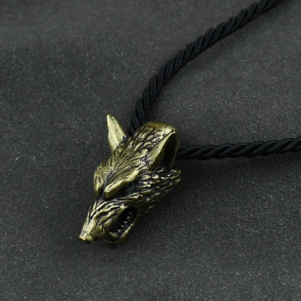 Viking Wolf Head Necklace Pendant Norse Viking Amulet Men Women Original Animal Jewelry