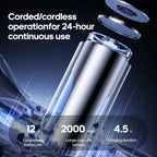 KINSCOTER Portable Air Conditioner Fan 2000mAh Quiet Desktop Tower Fan Wall Non-drilling Circulating Fan 3 Speeds