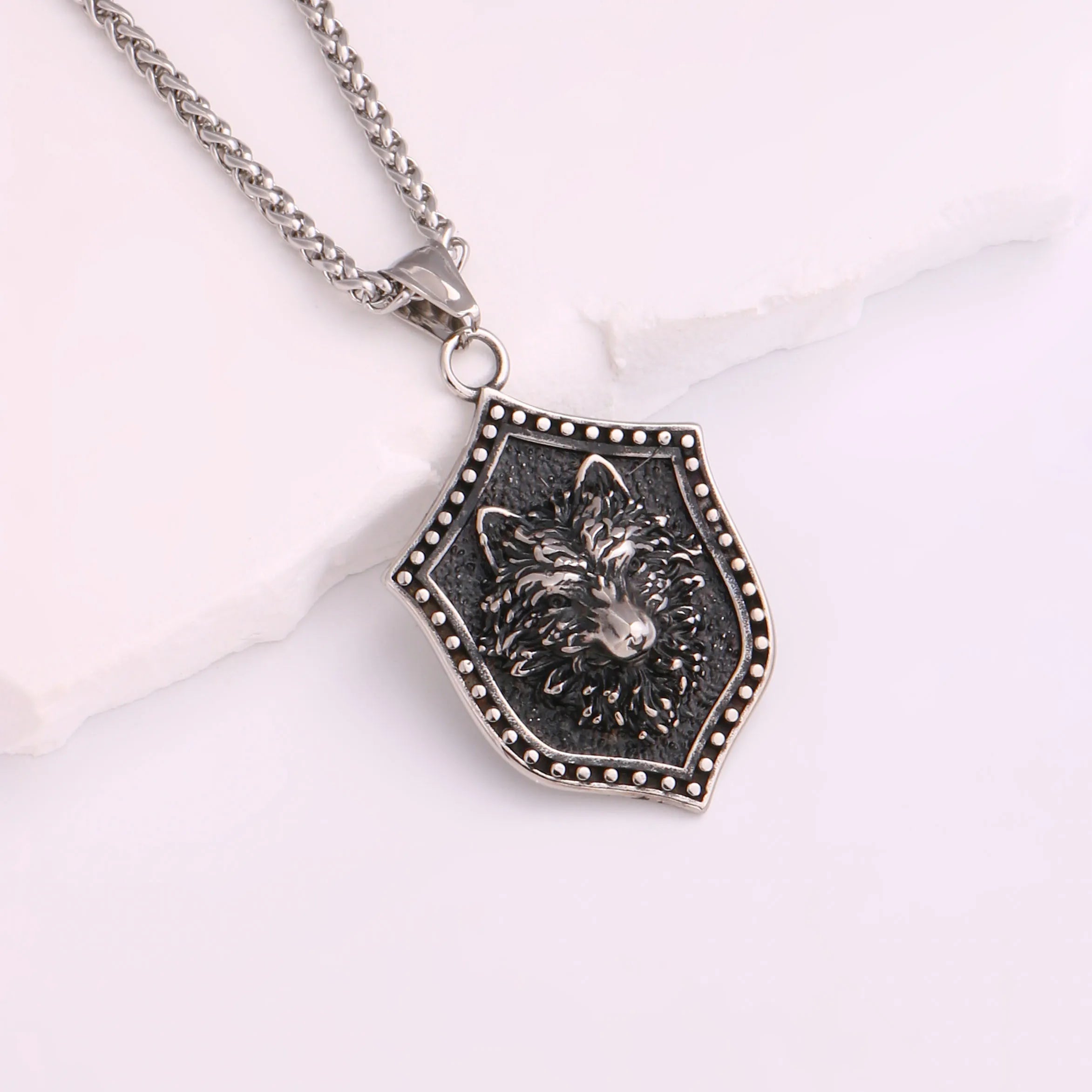 Viking Dragon Stainless Steel Pendant Necklace