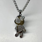 Exquisite Fashion Stainless Steel Cute BearPendant Necklace Hip Hop Necklace for men and women Rapper fan Gift Jewelry