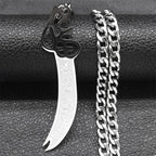 Sword Steel Pendant Islamic Arabic Imam Ali Knife