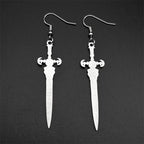 Cross Viking Steel Earrings Vintage Lunar Phase
